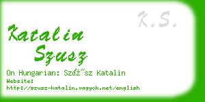 katalin szusz business card